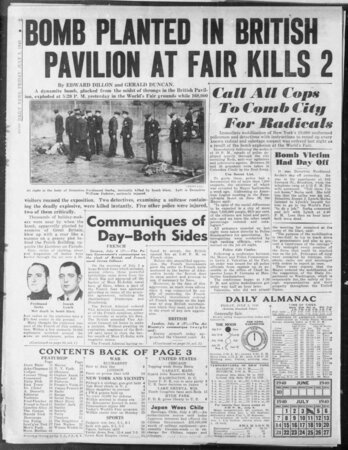 The New York Daily News featured the bombing in its July 5 edition (Daily News)