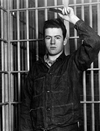 William Edward Hickman in his jail cell