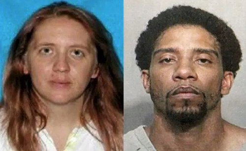 Jennifer Hyatte and George Hyatte after their arrest in Columbus, Ohio