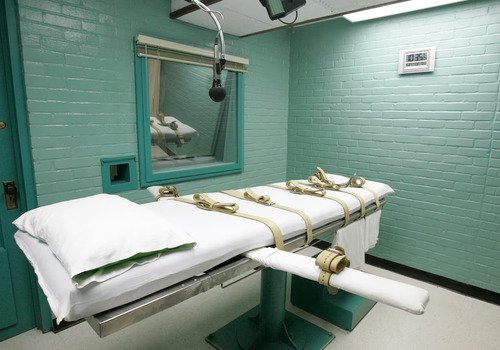 The Texas execution chamber at Huntsville (Pat Sullivan/Associated Press)