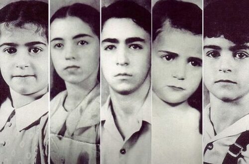 The missing Sodder children: (L to R) Jennie, Martha, Maurice, Betty, and Louis