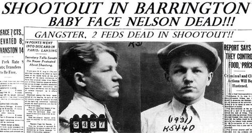 The Chicago Tribune announces Nelson's death after the Battle of Barrington (Chicago Tribune)
